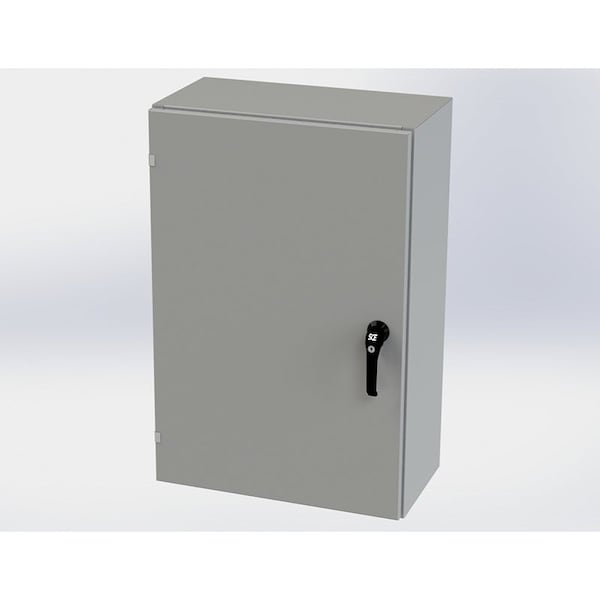 Saginaw Control & Engineering 1/4 Turn Latch, 3 Point Latch with Padlock/Keylock Handle Electrical Enclosures, 36 in H, 12 in D SCE-36EL2412LPPL - main